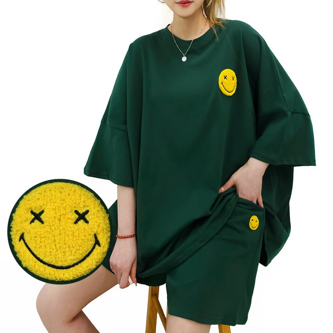 [제니블리] 데이 부클 반바지 셋업 5XL 2COLOR // 55~99까지 여름 빅사이즈 오버사이즈 츄리닝 트레이닝 세트