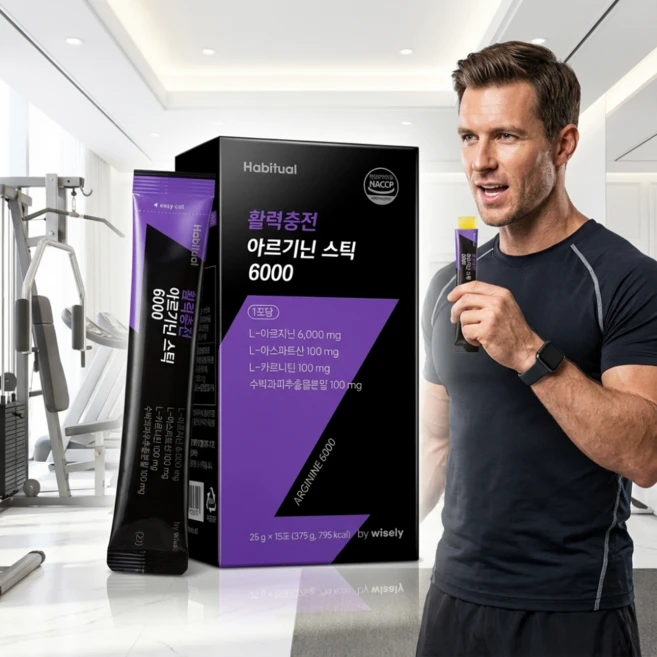 헬스 에너지 활력 아르기닌젤리 6000 L아르기닌 타우린, 1박스, 15정 - 쿠팡