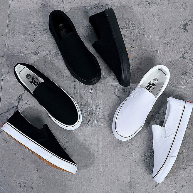 캔버스화 슬립온 단화 실내화 사무실 학생 225-270 mam+432ir