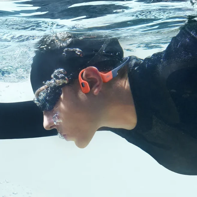 Shokz 샥즈 오픈스윔 프로 S710 골전도 블루투스 이어폰 수영 이어폰, 그레이