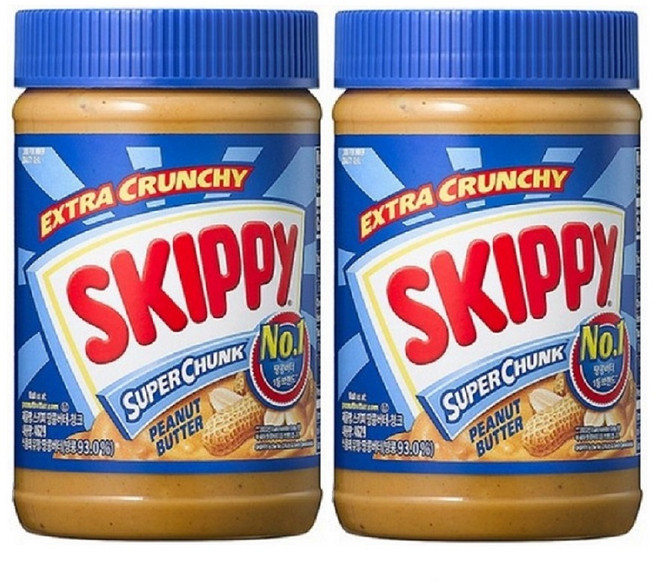 스키피 수퍼청크 땅콩버터, 462g, 2개