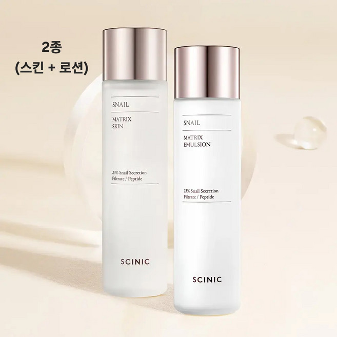 뷰티관리 싸이닉 스네일 달팽이 스킨 150ml안티에이징 주름개선 탄력강화로션 150ml 2종 세트 7325671, 1개