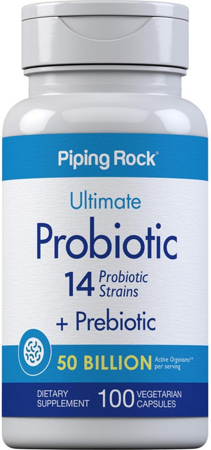 파이핑 락 얼티밋 프로바이오틱 + 프리바이오틱 500억 CFU 캡슐, 1개, 100정