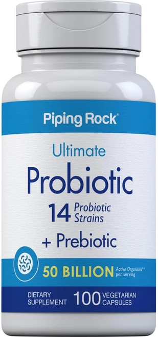파이핑 락 얼티밋 프로바이오틱 + 프리바이오틱 500억 CFU 캡슐, 1개, 100정 - 쿠팡