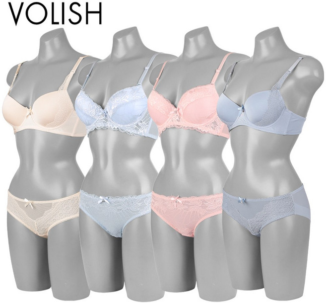 볼리쉬 여성속옷 로맨틱 레이스 볼륨 보정 브라 4종 291139 ABCD 팬티추가구매