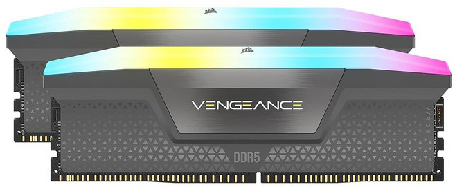 CORSAIR Vengeance RGB DDR5 RAM 96GB (2x48GB) 7200MHz CL40-54-54-116 1.4V 인텔 XMP 3.0 데스크탑 컴퓨터 메모리 -, Grey