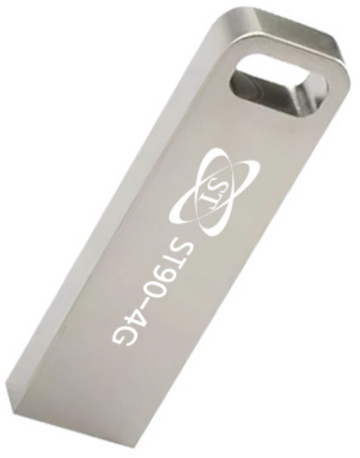 에스티원테크 ST90 USB 메모리 메탈 스틱, 4GB, 실버