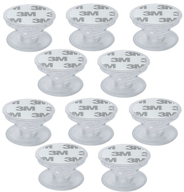 스마트톡 재료 만들기 부자재 DIY 원형 핸드폰 거치대, 10개, 클리어