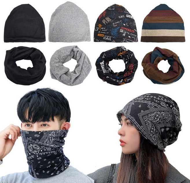 비니 넥워머 겸용 두건 헤어밴드 반다나 페이즐리