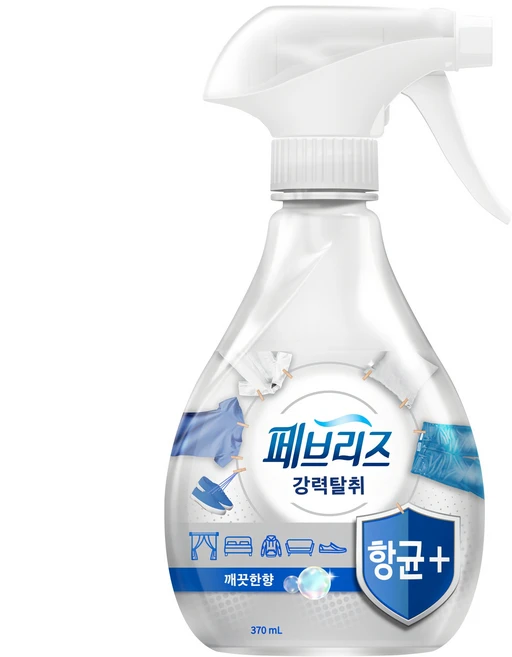 페브리즈 항균플러스 섬유탈취제 깨끗한향 본품, 370ml, 1개 - 쿠팡