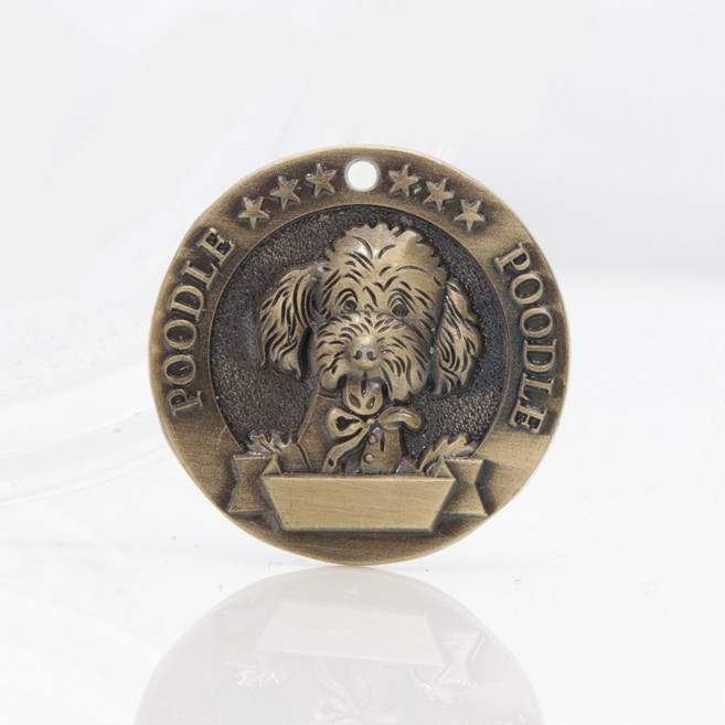 아미펫 대형견 중형견 입체네임택 각인 인식표 실종 이름표 목줄 목걸이, 디형고리, 1개