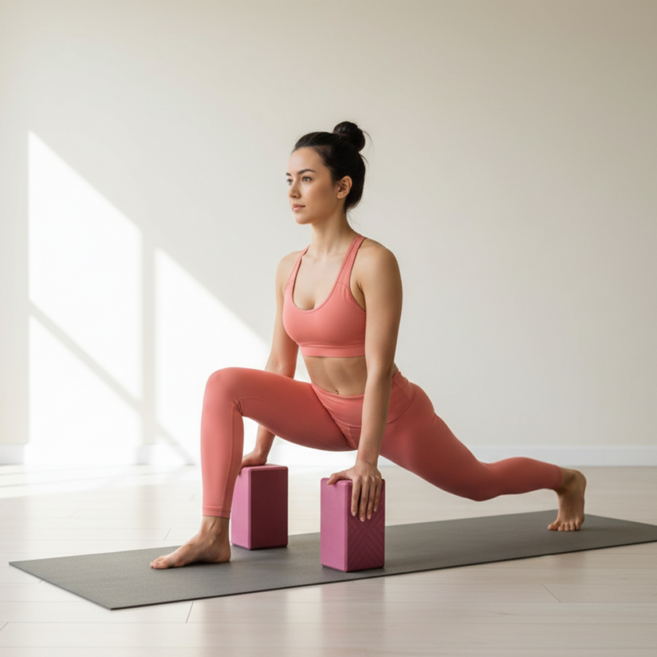 파이로몰 요가블럭, 1개, 버건디