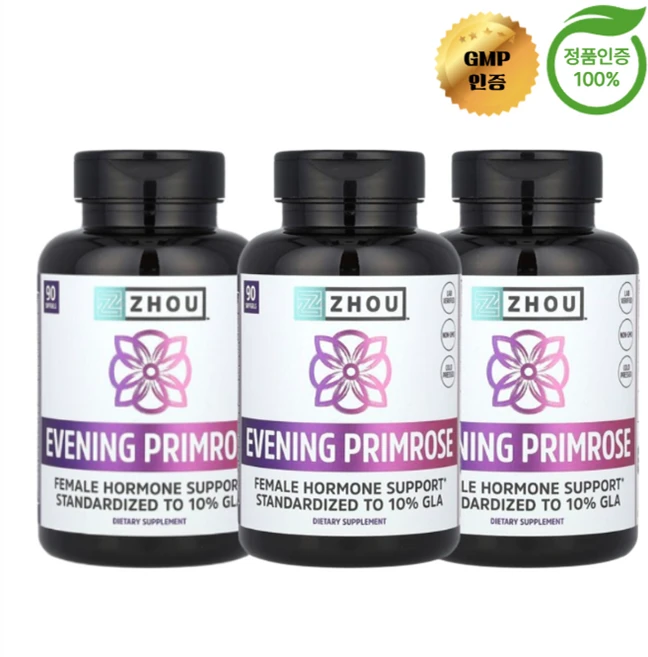 2+1 조우 뉴트리션 달맞이꽃 오일 1400mg 소프트젤 90정, 3개 - 쿠팡