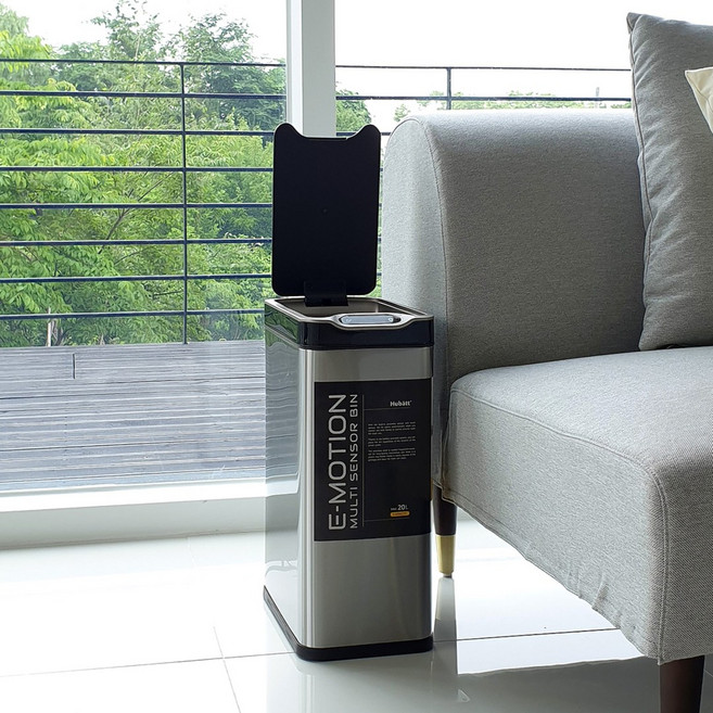 마리슈타이거 휴바트 E-모션 자동센서휴지통20L(로즈골드 실버), 실버