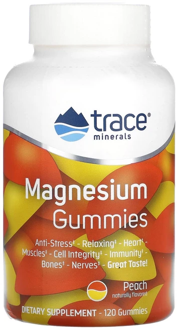 Trace 마그네슘 구미젤리 복숭아 맛 구미젤리 120개, Trace마그네슘구미젤리복숭아맛구미젤리120개, 1개, 120정 - 쿠팡