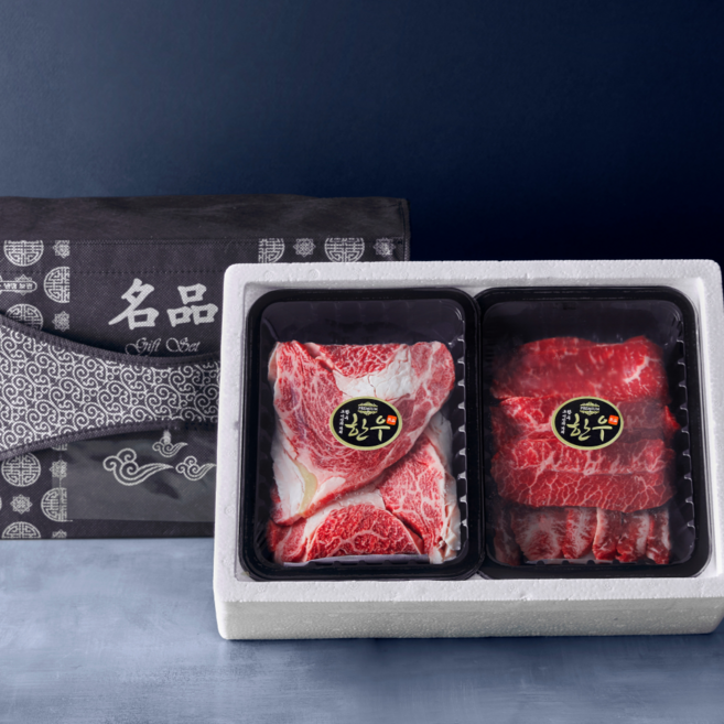 명품 투쁠 한우선물세트 명절선물 꽃등심 치마살 특수부위, 1세트, 800g