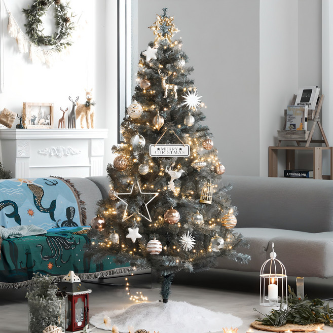 쉐비트리 전구 장식 풀세트, 골드그레이스, 1.6m