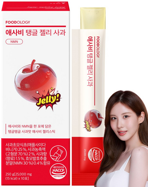 푸드올로지 애사비 탱글 젤리 사과맛, 10회분, 6개