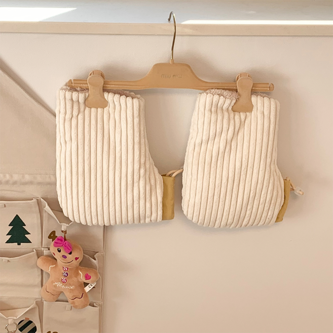 어텀31 코듀로이 킥보드 자전거 장갑 핸드 워머, 1개, 아이보리