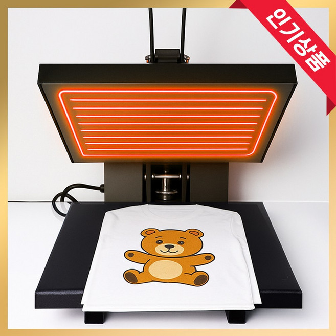 열 프레스기 전사기 인쇄기 승화 전사 기계 평판 티셔츠 프린팅 의류 수동, 1개