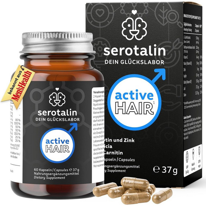 세로탈린 액티브 헤어 비오틴 징크 남성용 60캡슐, 1개, 60정