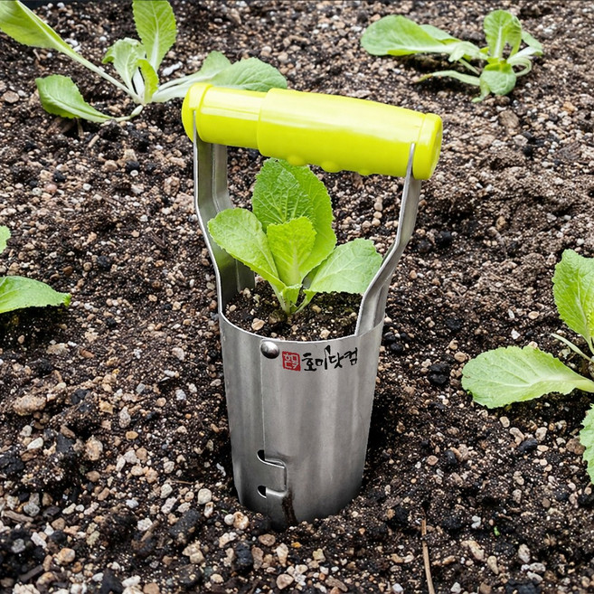 원터치 한손 모종이식기 구멍 뚫기 모종이식 구근파종, 1개