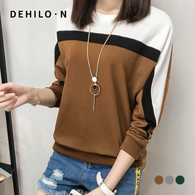 데일로엔 러블리 스트라이프 여성용 맨투맨