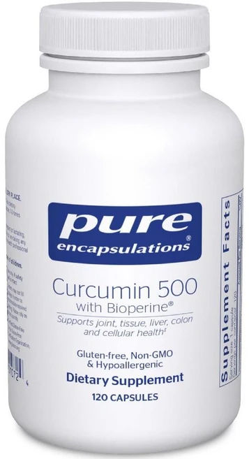 순수 캡슐화 Bioperine 함유 Curcumin 500 - 관절 건강보충제 강황 커큐민 바이오페린 120 캡슐, 120 카운트(1팩), 1개 - 쿠팡