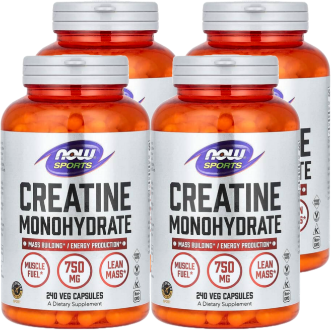 나우푸드 크레아틴 일수화물 4500mg 240캡슐 4통, 4개, 240정