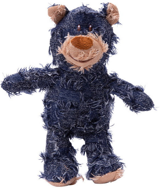 XZEZE 반려동물 곰돌이 소리나는 빽빽이 강아지 장난감, 1개, 푸른색