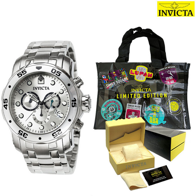 [한국공식수입원] 인빅타 Pro Diver Collection 남성용 크로노그래프 빅사이즈 메탈손목시계 0071 (쇼핑백증정)