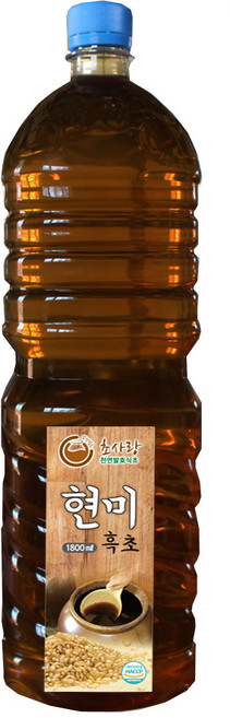 초사랑 현미흑초 1800ml 1병 [흑초 현미식초 천연발효식초 천연식초 생산자직접판매], 1.8L, 1개