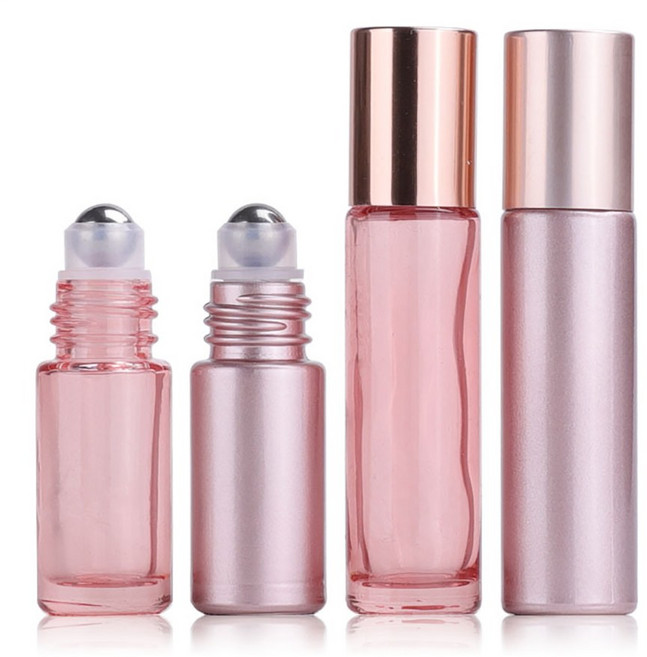 모든유통 롤온 공병 미니 롤러볼 로즈골드 향수 용기 5ml 10ml, 투명, 1개
