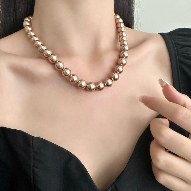 Ramlove 여성 진주 목걸이 펄 세라믹 진주 원구 10 m m HZB-HN456529