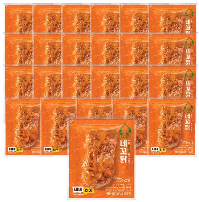 네네치킨 네꼬닭 순살 닭다리 레드마요맛, 100g, 24개
