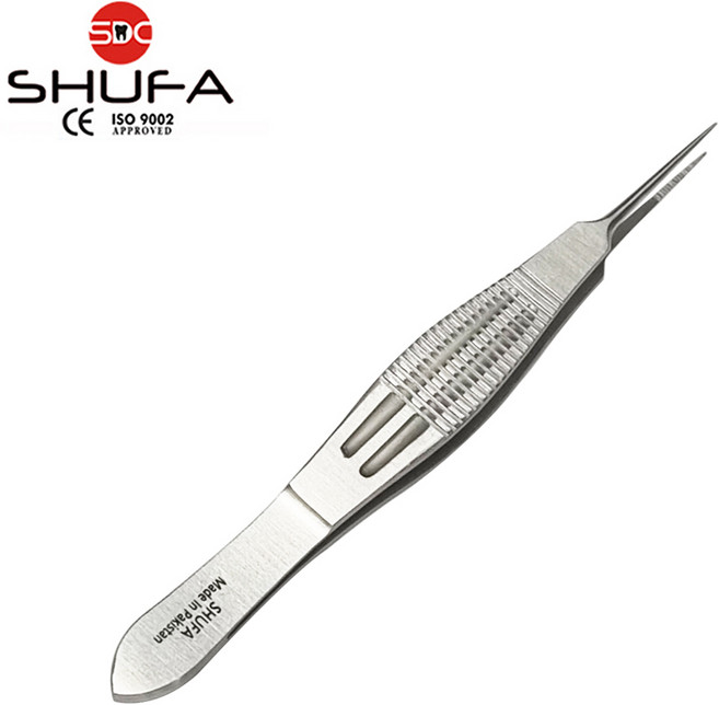SHUFA 슈파 카스트로비에조핀셋 마이크로포셉 11cm ( 팁0.2mm 정밀포셉 / Castroviejo forceps ), 1개, 카스트로비에조 무구핀셋