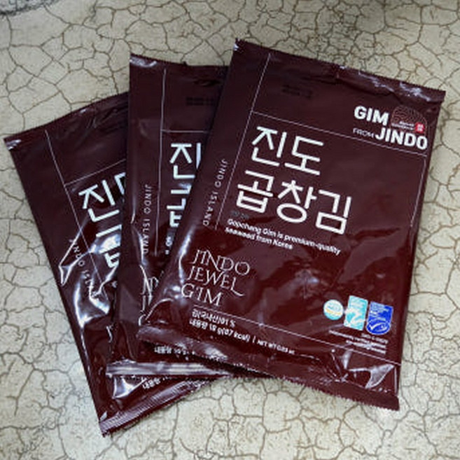 [진도곱창김] 소금과 기름을 최소한으로 첨가한 조미 진도 곱창김 전장, 10개, 18g