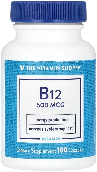 The Vitamin Shoppe B12 500mcg 캡슐 100정 Shoppe (더 비타민 샵), The Vitamin Shoppe, B12, 500mc, 1개 - 쿠팡