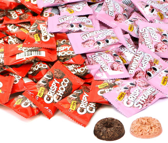 스위트맨 미니 크리스피 딸기링 + 초코링 대용량 사무실간식 오트밀 과자 개별포장
