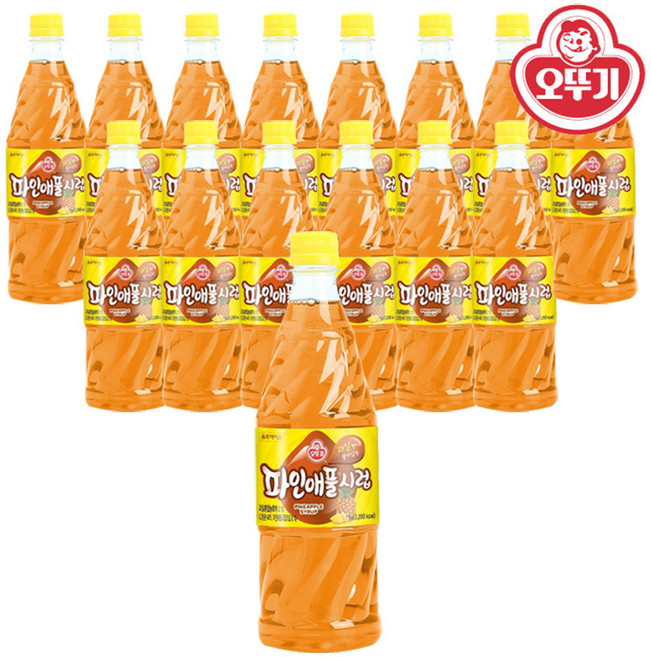 오뚜기 시럽 슬러시 파인애플향, 1kg, 15개