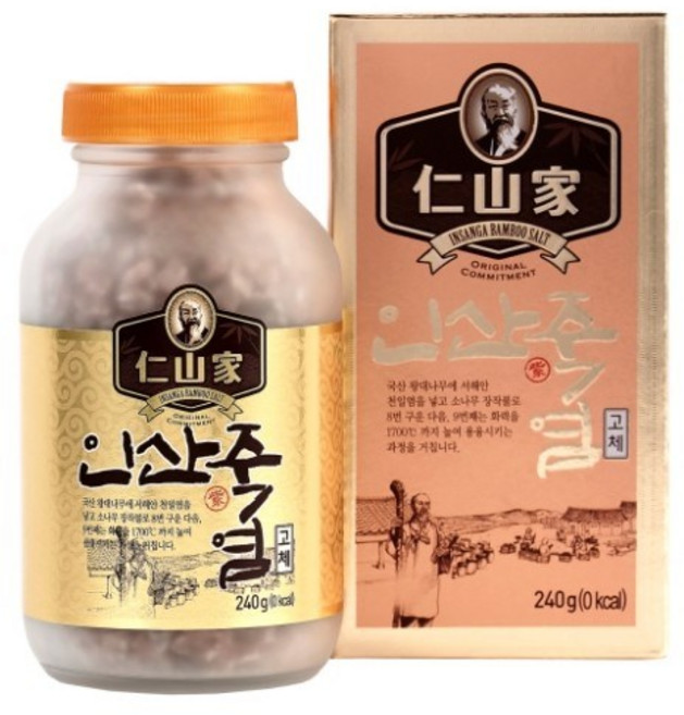 [정품] 인산가 인산죽염 자죽염 고체 (자색죽염 알갱이), 240g, 1개