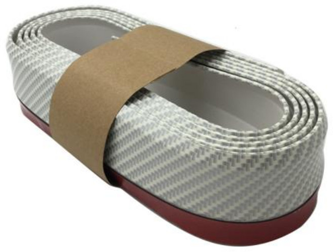 자동차 앞 립 범퍼 범용 액세서리 삽 고무 프로텍터, 6)Carbon-White