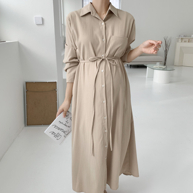 마리엘 셔츠 수유 임산부원피스 빅사이즈 만삭 임부복