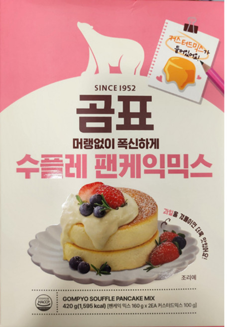 곰표 수플레 팬케익 믹스 420g 제빵믹스, 1개