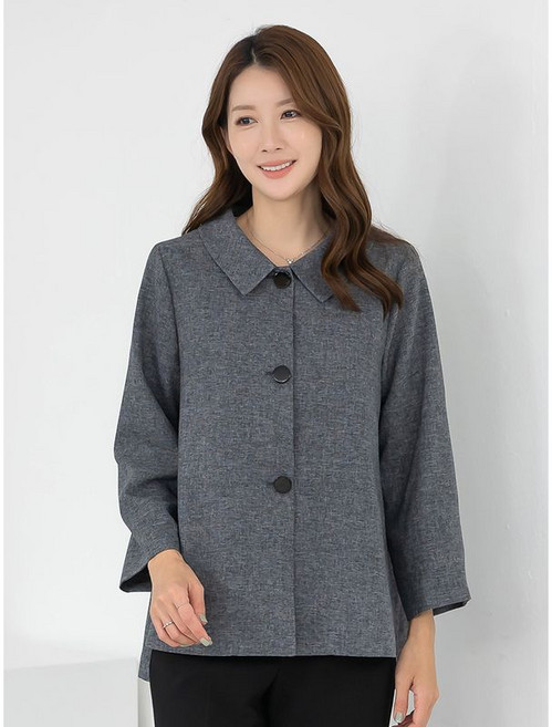 모슬린 엄마옷 카라 A라인 정장 자켓 MQG124674 마담 미시 중년여성 빅사이즈 할머니옷 50대 60대 70대