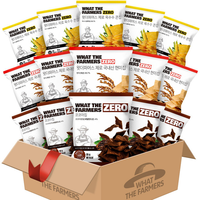 왓더파머스 다이어트간식 혼합구성 기름제로, 1세트, 옥수수 5봉+현미 5봉+코코아 5봉