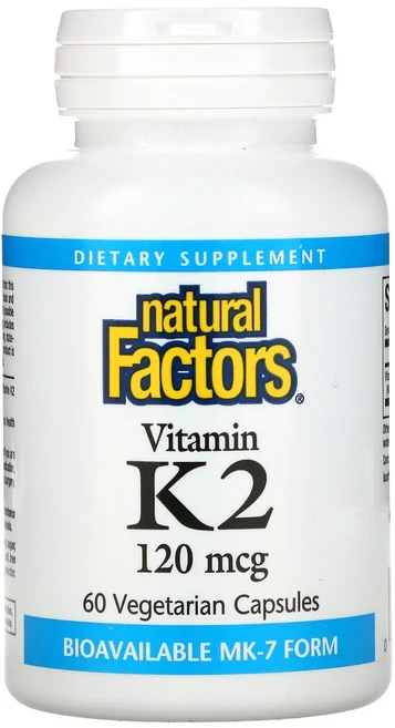네츄럴팩터스 비타민K2 120mcg 베지캡슐 60정, 2개 - 쿠팡