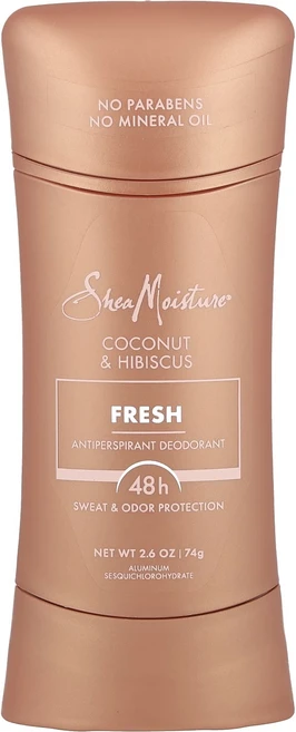 SheaMoisture 땀 억제제 디오도런트 프레시 코코넛 및 히비스커스 74g(2.6oz), SheaMoisture땀억제제디오도런트프레시코코넛및히비, 74g, 1개 - 쿠팡