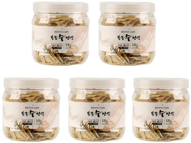 국산 봉동 수 생강 절편 편강, 500g, 5개