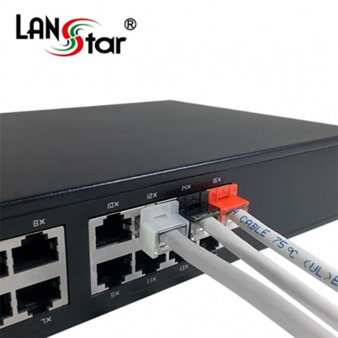 랜스타 RJ45 랜포트 보안 잠금장치 빨강, 1개
